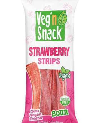 Veg'n Snack Strawberry Strips Sour