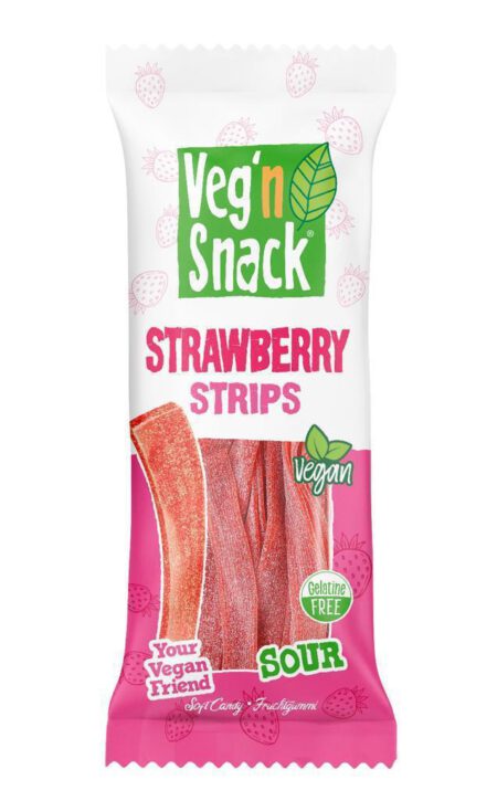Veg'n Snack Strawberry Strips Sour